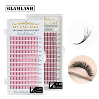 glamlash 2d 3d 4d 5d 6d long stem false lashes premade russian volume fans faux mink premade eyelash extensions makeup cilios
