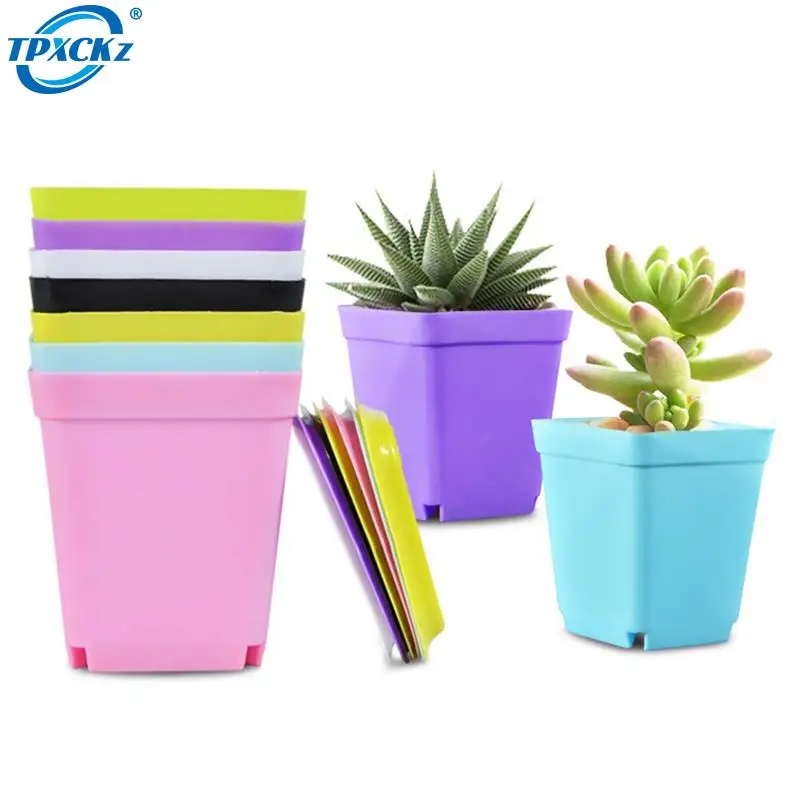 

1 шт., пластиковый квадратный цветочный горшок для дома и сада