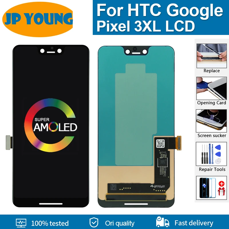 Original Amoled LCD For HTC Google Pixel 3XL LCD Display Touch Digitizer Screen For Google Pixel 3 XL LCD Screen Replacement