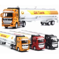 148 alloy oil tank transport car vehicle pull back model kids toy table decor