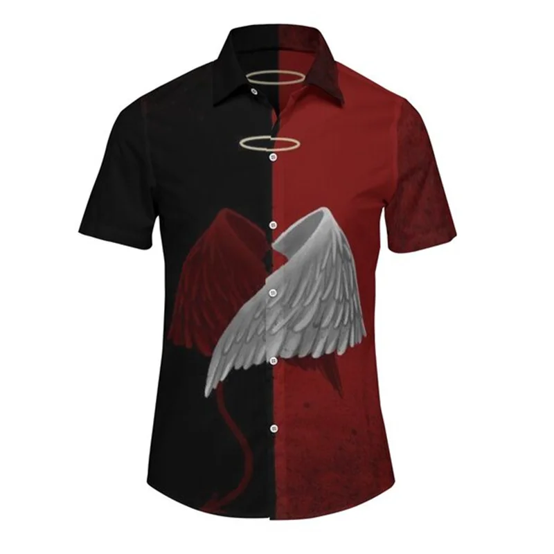 

Men's Short -sleeved Shirt Printed Shirt Fashionable Shirt