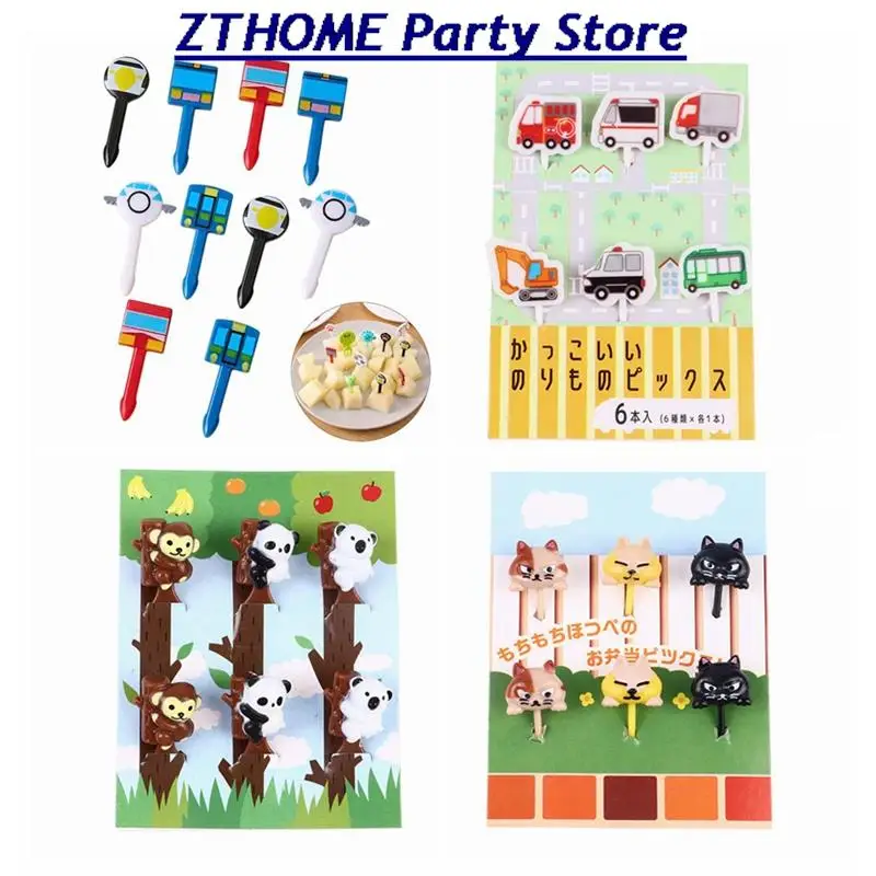 

10 шт./компл. Милая Мини-мультяшная еда, Детские снэки, торт, десерт, еда, фрукты, вилки, обед, бенто, аксессуары, украшение для вечерние