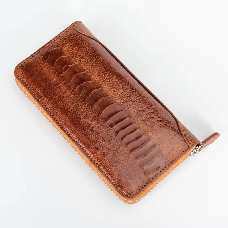 

Genuine Leather Men's Business Luxury Purse Women's Fashion Leisure Wallet Trend Single Zipper Wallet High Quality Clutch Bag