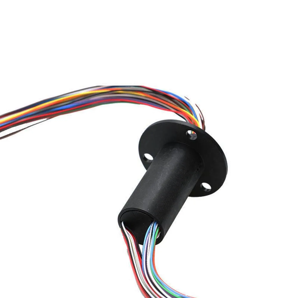 

RC 36 Channels 2A Outer Dia 22mm Mini Flange Slip Ring 30 AWG Wire Collector Ring Rotating Speed 250 RPM Rotary Conductive Joint