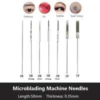 50pcs microblading needles 1r3r5r5f7f tattoo machine needles disposable sterile microblades permanent makeup tattoo supplies