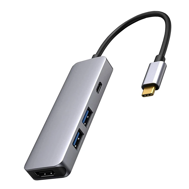 

USB C HUB Type C To HDMI-Compatible USB 3.0 4 In 1 Adapter Docking Station For Computers Laptops Tablets