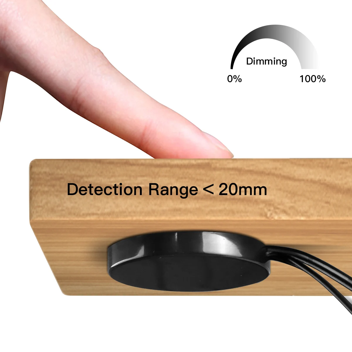 25 Мм Проникаемый Деревянный Зеркальный Сенсорный Диммер 12 В-24 В 60 Вт Ручной
