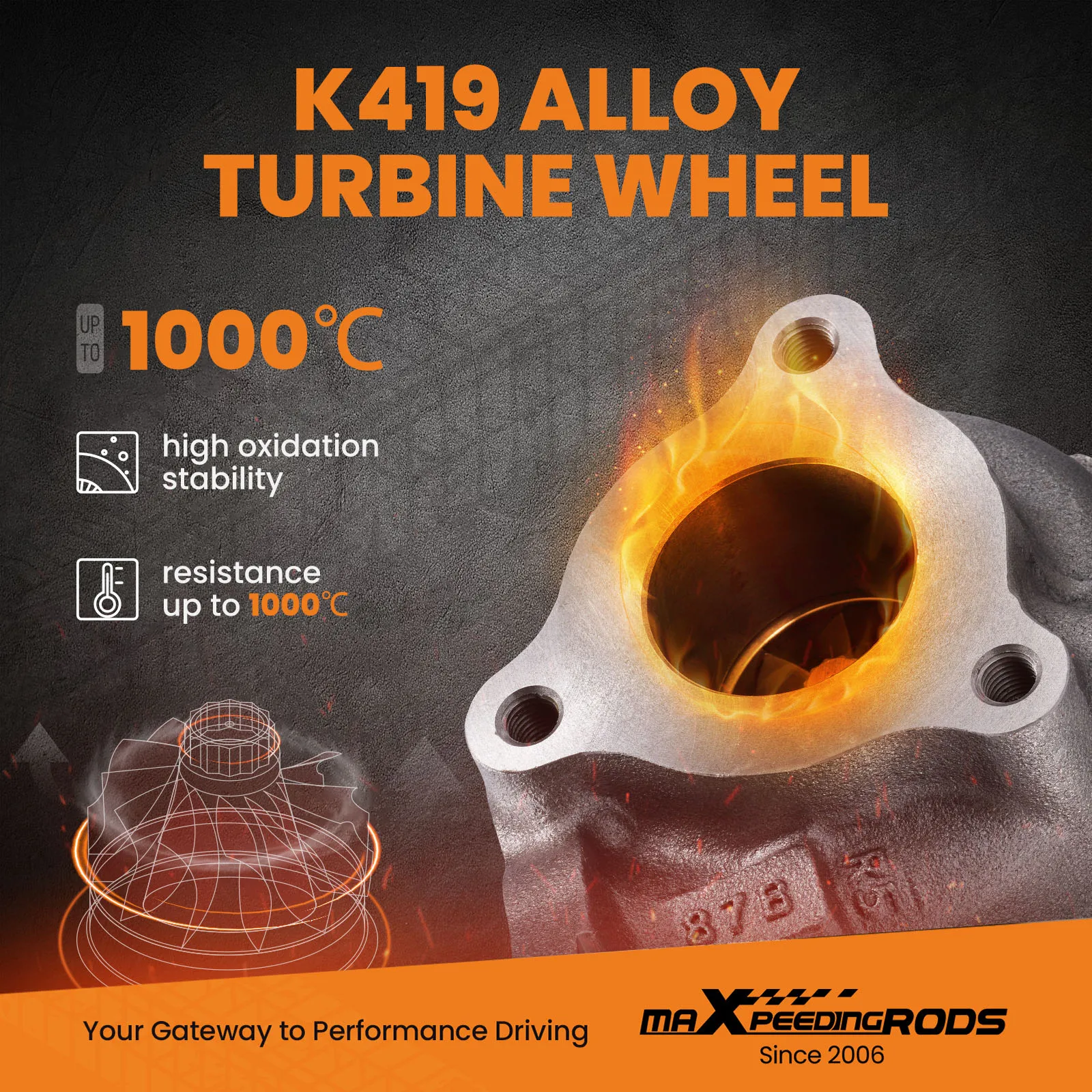 Заготовка турбокомпрессора VT16 для Mitsubishi Triton L200 2.5L 2010- 1515A170 VAD2002