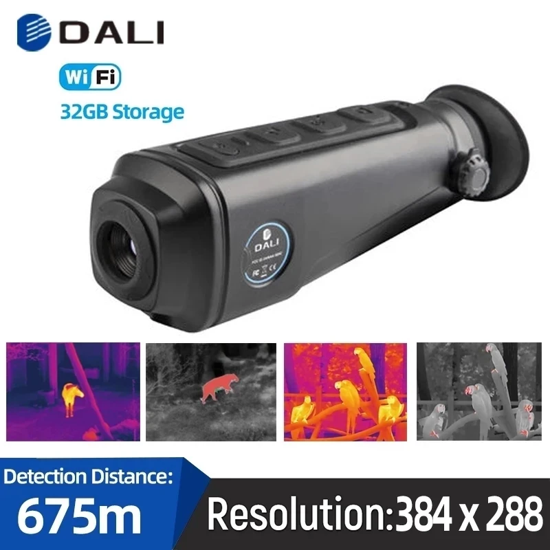 

Термокамера DALI для охоты S243, телескоп, ручной монокуляр, Wi-Fi, лазерный инфракрасный тепловизор