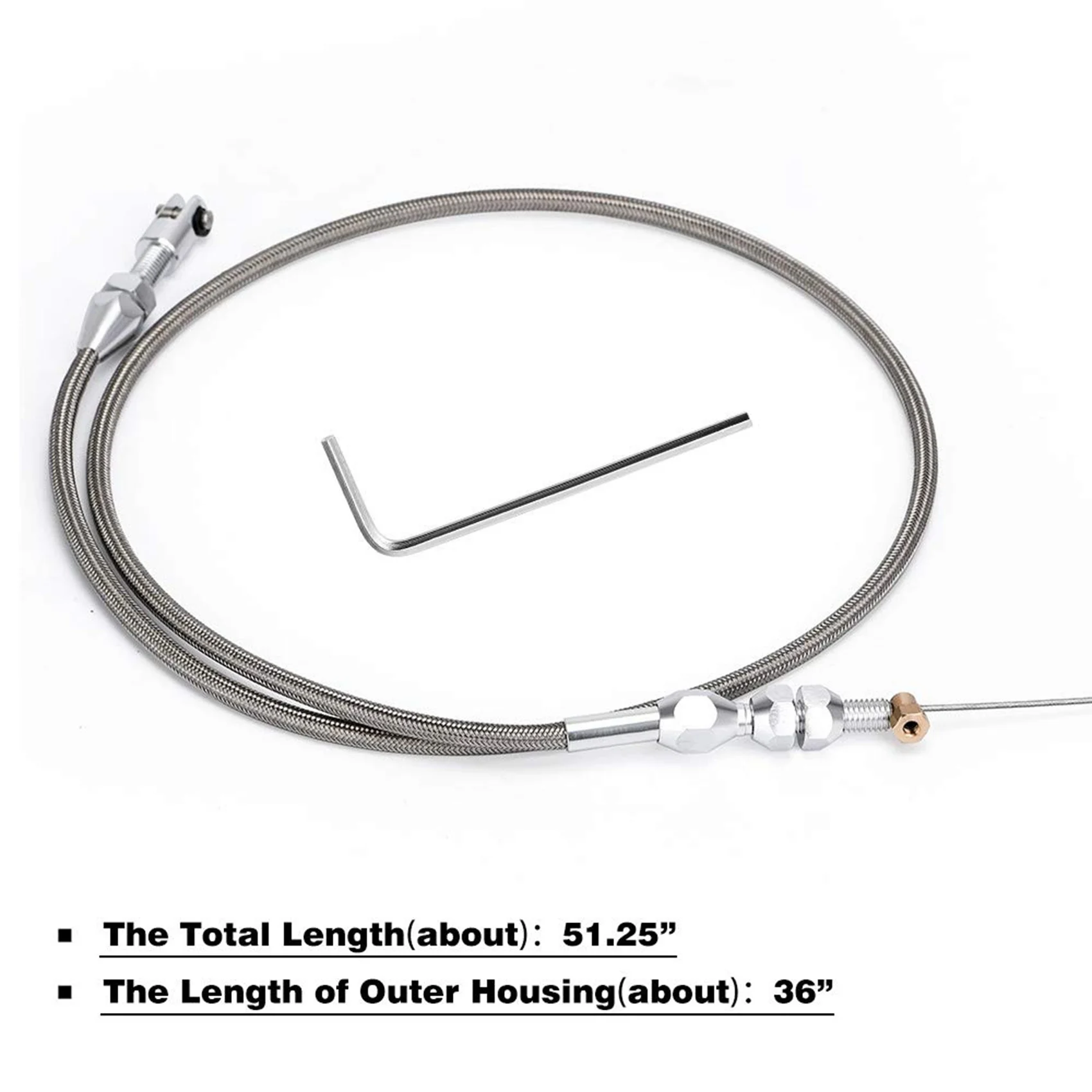 Комплект плетеного троса дроссельной заслонки 36 дюймов совместимый с двигателем