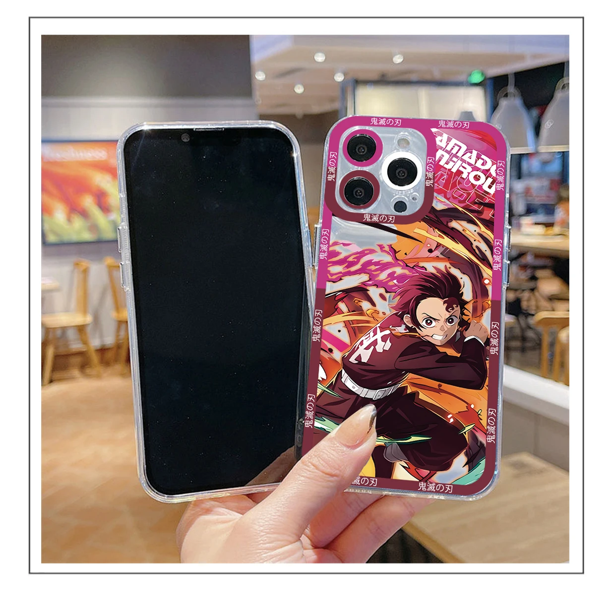 Модный чехол для телефона с аниме рассекающим демонов IPhone 16 15 14 13 12 11 Mini Pro Max X XR XSMax