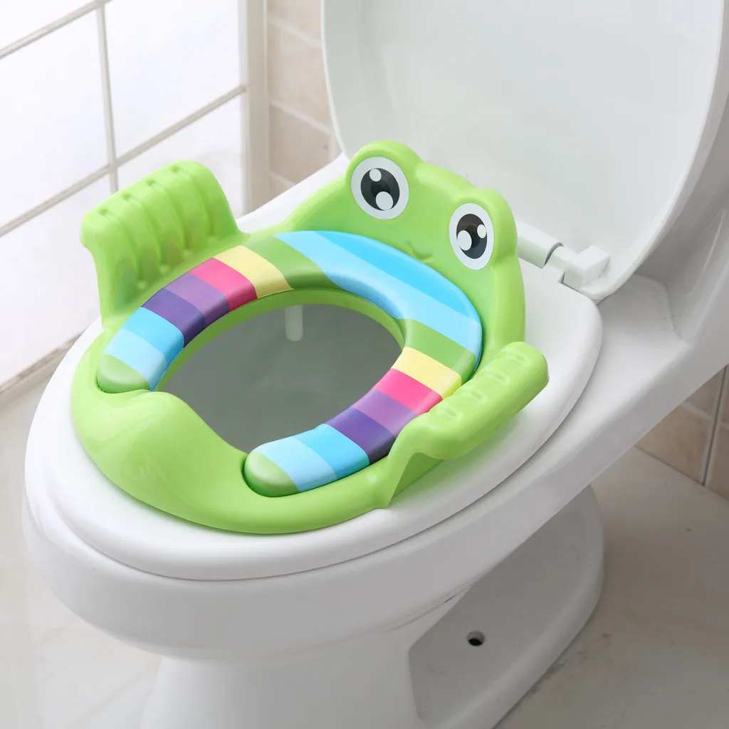 2021 New Children's Toilet Seat Baby Kids Potty Toilet Trainer Boys and Girls Auxiliary Toilet Cartoon Cute Toilet Seat
