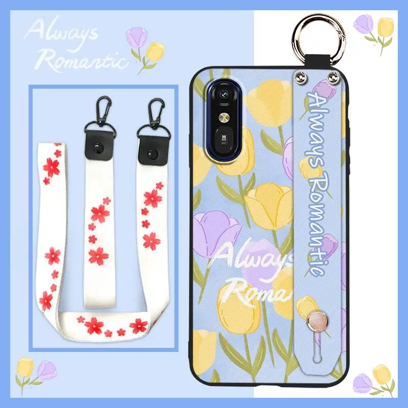 Модный дизайн чехол для телефона с цветком Fujitsu A401FC/RakuRaku A401FC/MR01 браслет задняя