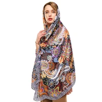 chenkio long silk like scarf summer lightweight satin shawl outdoor floral large wrap 70x35 lady hijab luxury new scarves