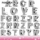 Новинка 2021, украшения платформы, серебро 925 пробы, подвесные бусины с буквами, подходят для браслетов Pandora, женские Украшения сделай сам