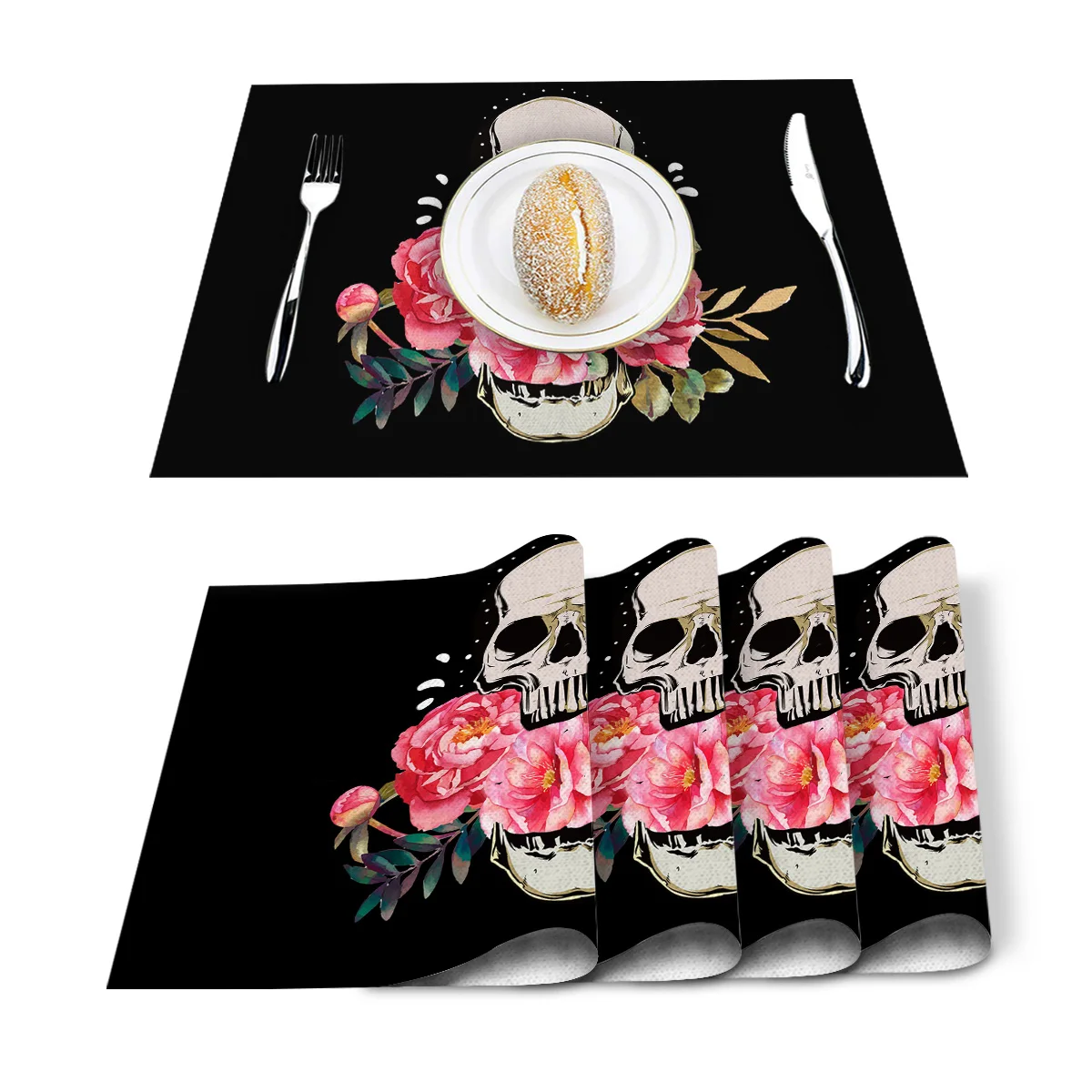 

Набор ковриков для стола из хлопка и льна, 4/6 шт.