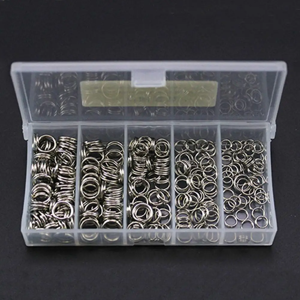 

250 шт. рыболовные раздельные кольца для пустых приманок, кренкбейт, твердые соединители для приманок, кольца с двойной петлей, рыболовные сн...