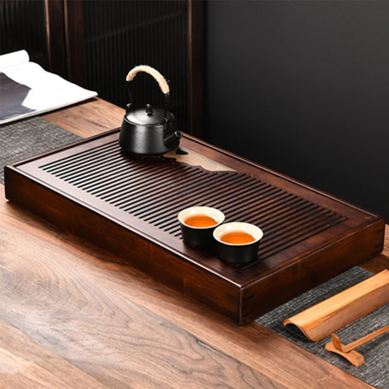 

Solid Wood Tea Tray Drainage Water Storage Kungfu Tea Set Drawer Tea Board Dining Table Chinese Tea Ceremony Tools Wood Tray