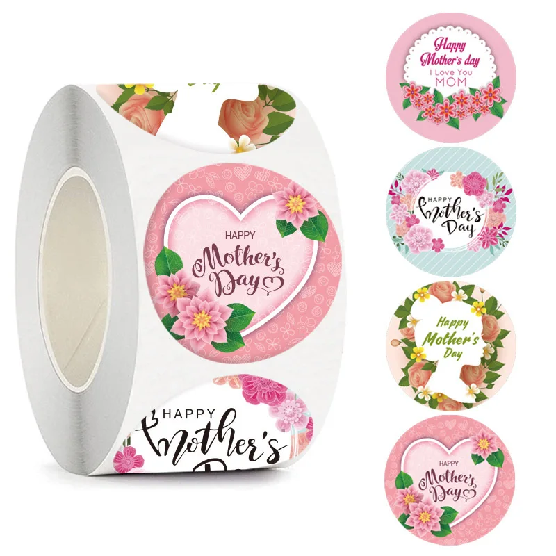 

Roll up sticker mother holiday decoration gift series sticker label