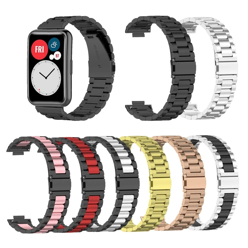 

Quick Release Watch Band Stainless Steel Wristband Bracelet Compatible with Watch Fit 2 Durable Rust Proof Strap DXAC