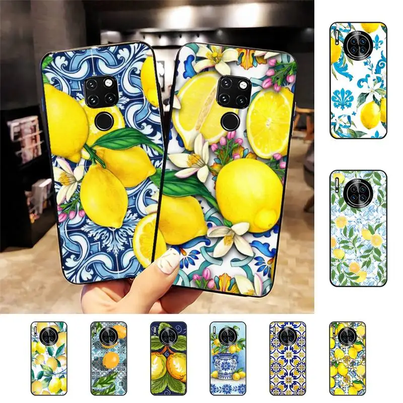 

RuiCaiCa Mediterranean Lemon Phone Case For Huawei Nova 3I 3E mate 20lite 20Pro 10lite Luxury funda case