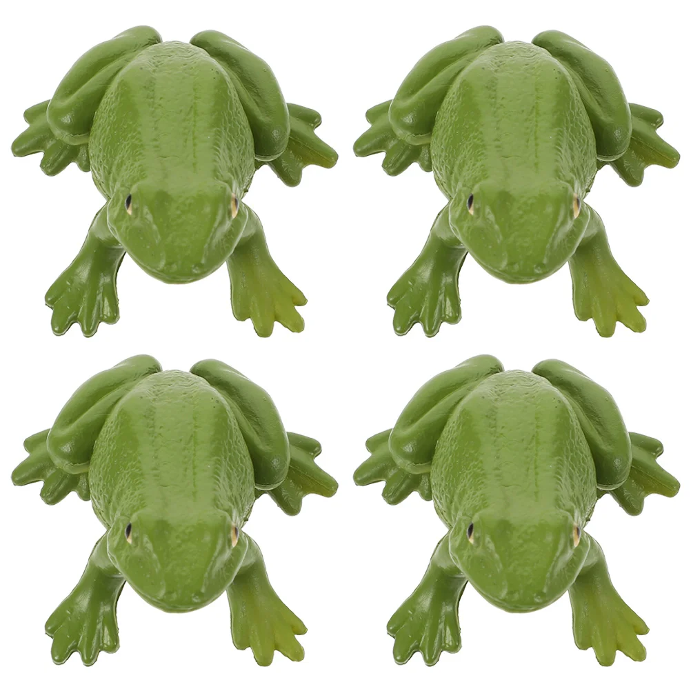 

4 Pcs Animal Model Toys Miniture Decoration Realistic Frogs Model Modeling Frogs Models Plastic Frogs Kids Child
