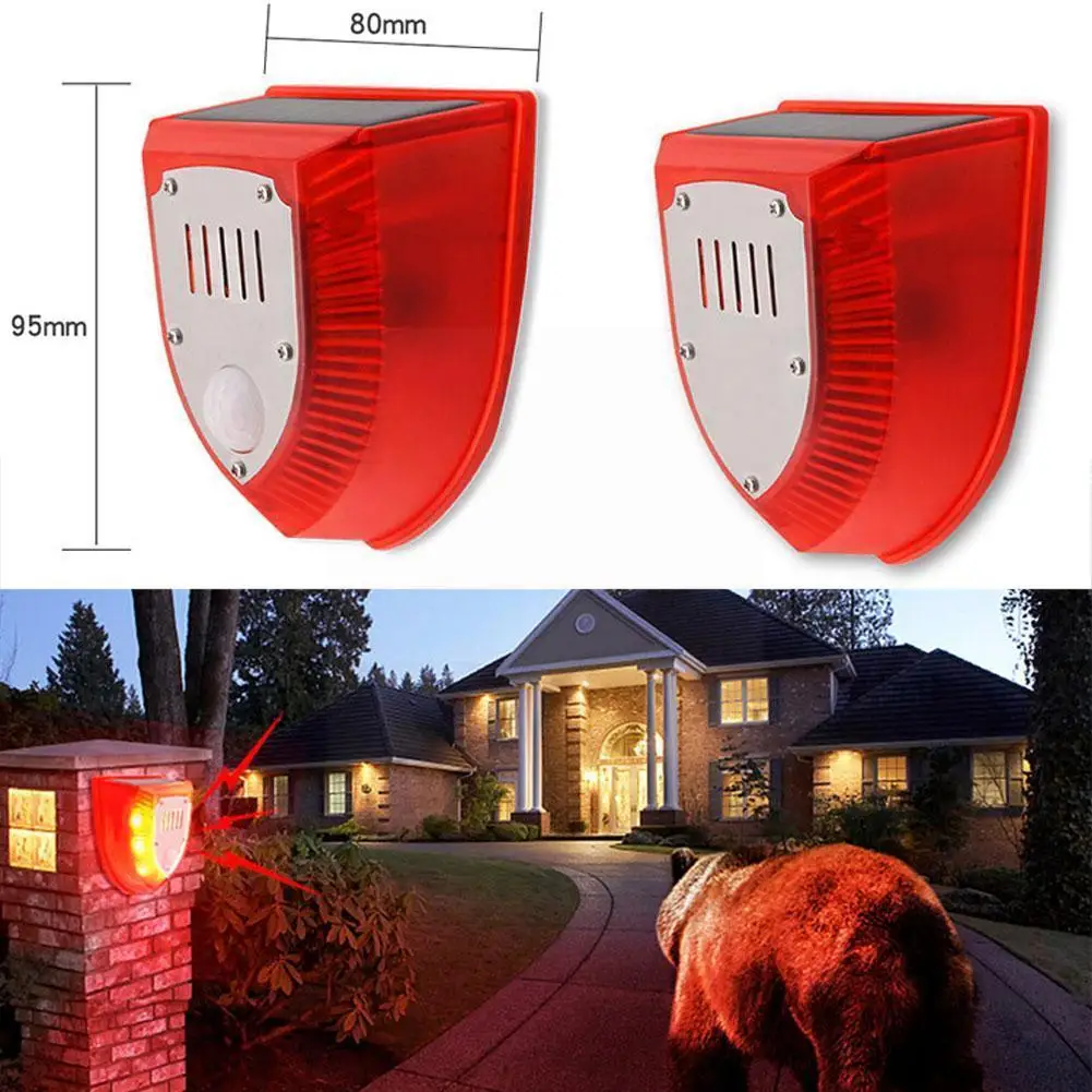 

Solar Animal Repeller Security Alarm Repellent Scare Wild Boar Artifact Dog Barking Gun Sound Induction For Country House B0v9