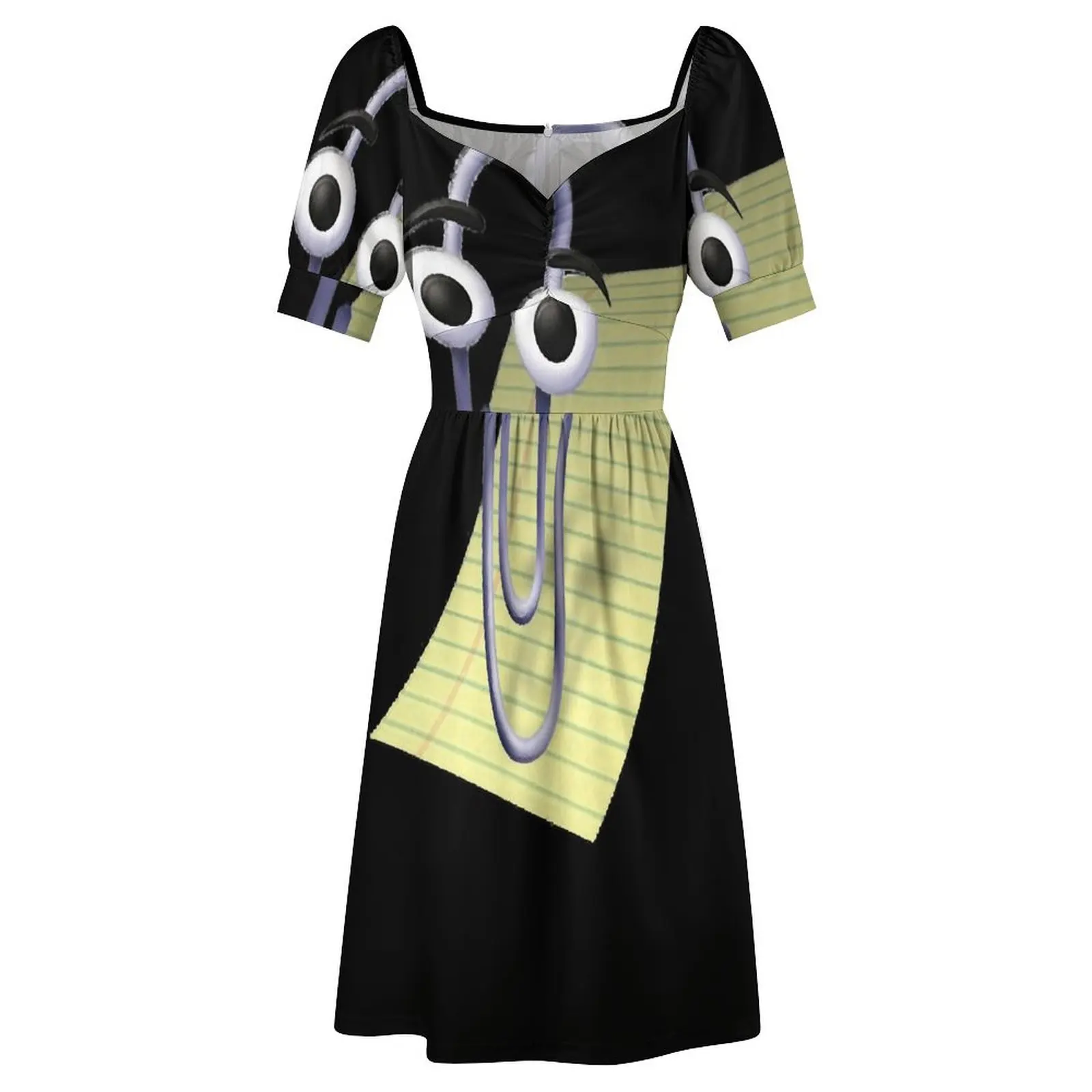 Clippy Классическое платье с короткими рукавами Женская летняя юбка Танцевальные