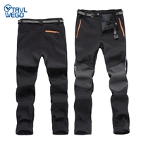 trvlwego mens winter trekking trousers water resistant fleece lining warm with zip pockets outdoor workwear hiking skiing pants