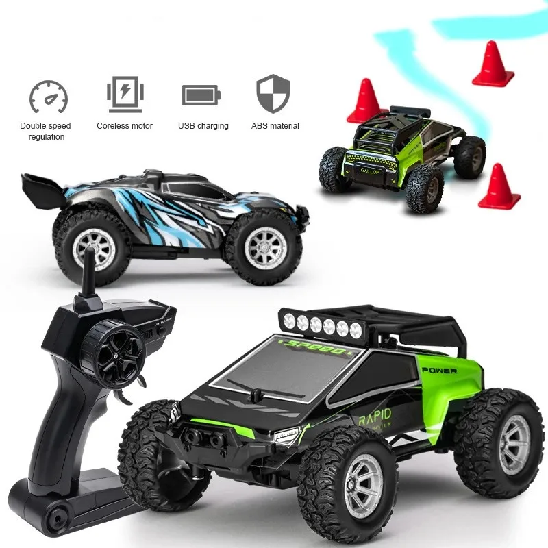 

2.4G Mini RC Car High Speed Led Lights 20km/h Off Road Racing Vehicle 2WD Radio Remote Control Stunt Truck Climbing Kids Toys