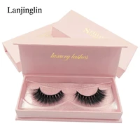 lanjinglin wholesale 20 pairs mink false eyelashes volume lash makeup natural long fake eye lashes 3d mink hand made