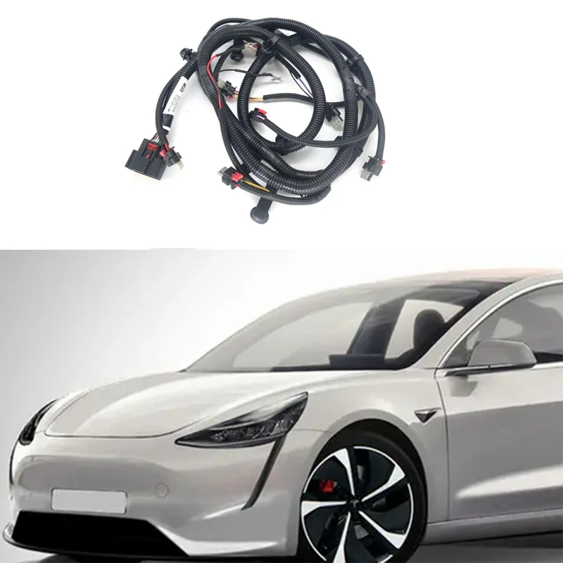 

Front Bumper Reversing Radar Wiring Harness 2067958-00-B Belt Fog Lamp Interface For Tesla Model 3 2021-2023