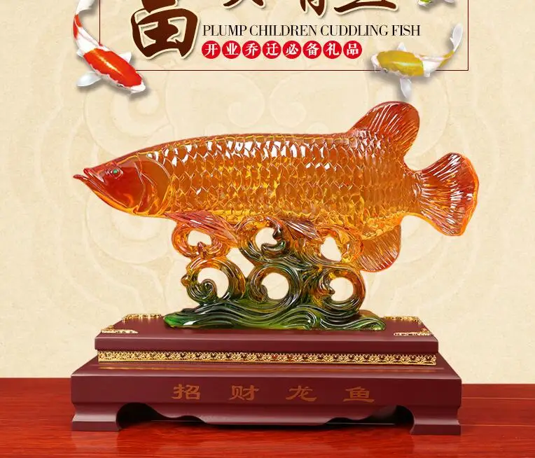 30см БОЛЬШОЙ # 2020 офис дом бизнес эффективный FENG SHUI талисман деньги рисунок 3D рыба