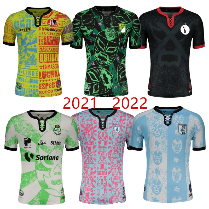 

Liga MX 2021 2022 Atlas Santos Laguna León Pachuca Querétaro Tijuana Soccer Jerseys Charly Liga MX third football shirt