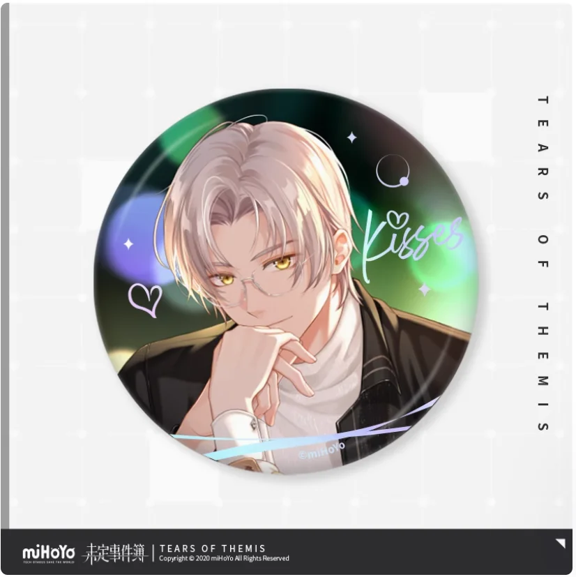 2025 аниме «Слезы Фемиды», глубокое подтверждение, серия «Мелкий поцелуй», жестяной значок, художественное крыло, вильгельм, брошь Ричарда Баджи, подарок MiHoYo (art.: 3920cff613cab) - 3920cff613cab