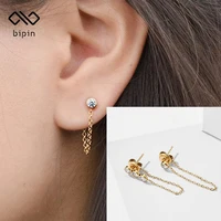 bipin stainless steel zircon earrings women fashion gift earrings 2022 hot sale