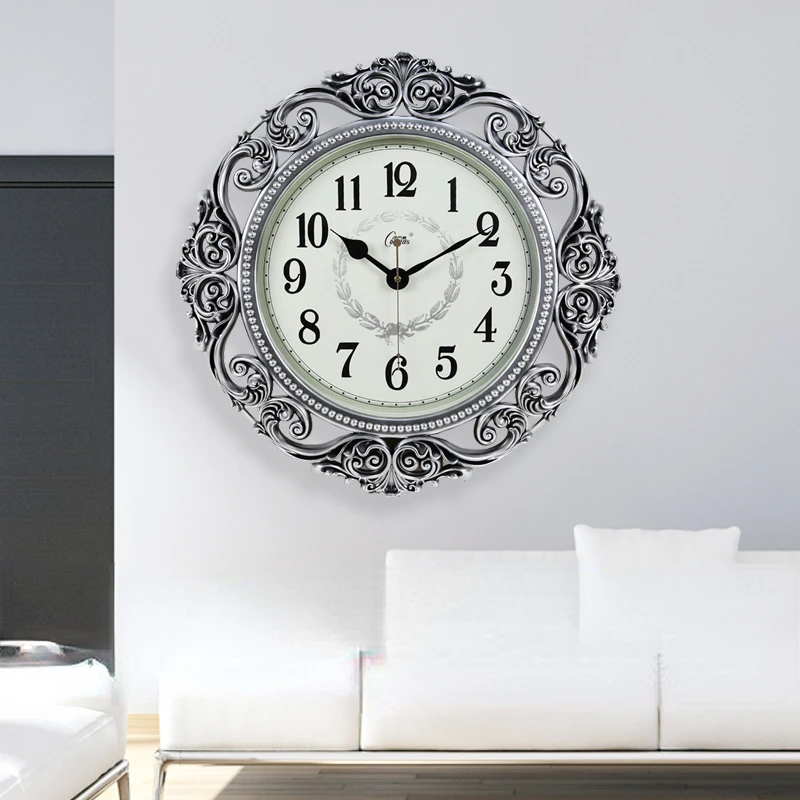 

Украшение для дома в европейском стиле, бесшумные настенные часы, украшение для гостиной, модные часы, современный дизайн, кварцевые часы