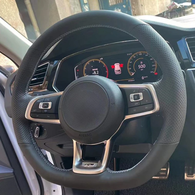 

Чехол на руль автомобиля, оплетка из искусственной кожи для Volkswagen VW Golf 7 GTI Golf R MK7 VW Polo, аксессуары для интерьера автомобиля