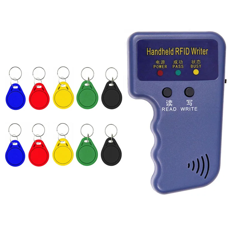 

RFID Duplicator Card Reader 125KHz EM4100 Copier Writer Programmer T5577 Rewritable ID Keyfobs EM4305 Tags Card