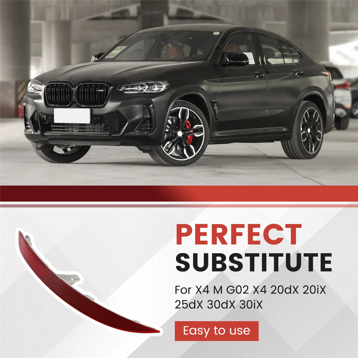 Левый задний отражатель для BMW X4 M G02 20dX 20iX 25dX 30dX 30iX тормозной фонарь