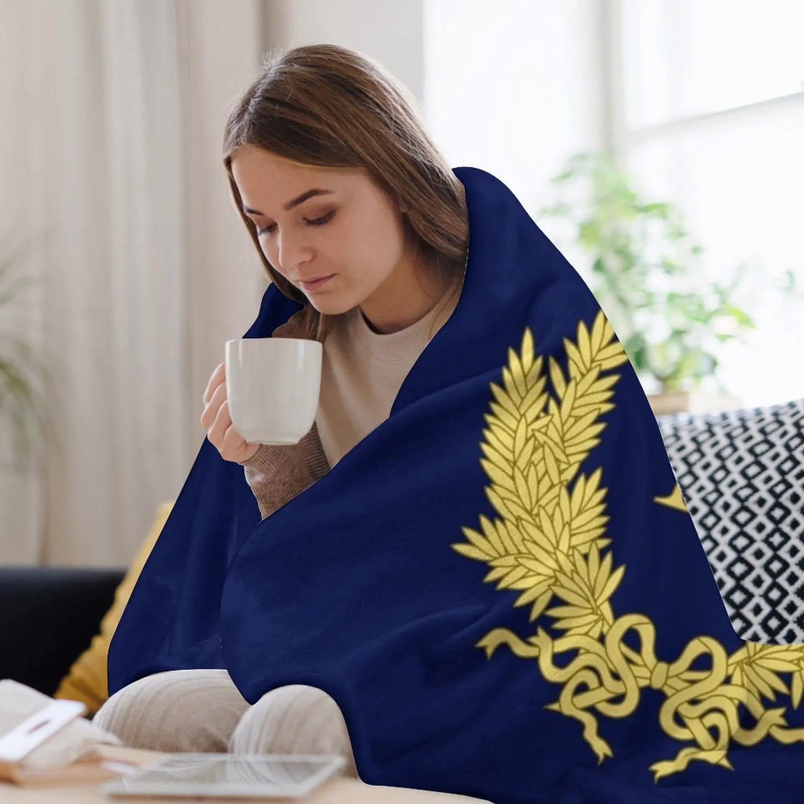 Emblème de Napoléon Bonaparte Плед тяжелый для сна Роскошные свободные одеяла