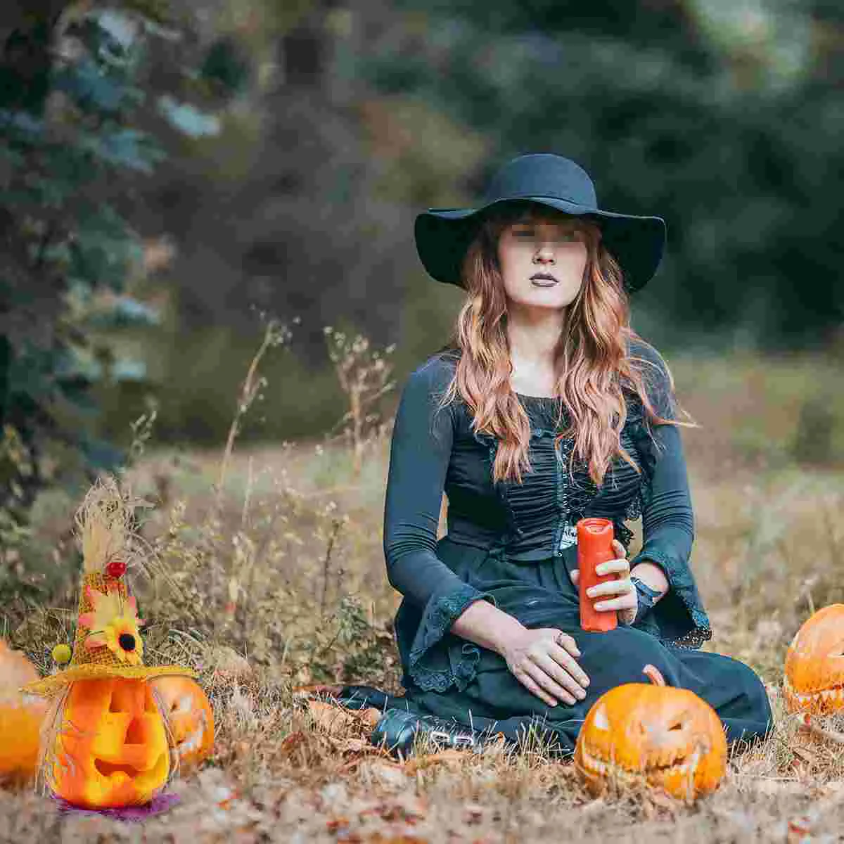 

1pc Pumpkin Light Hollowed-out Glitter Pumpkin Decorations for Decor