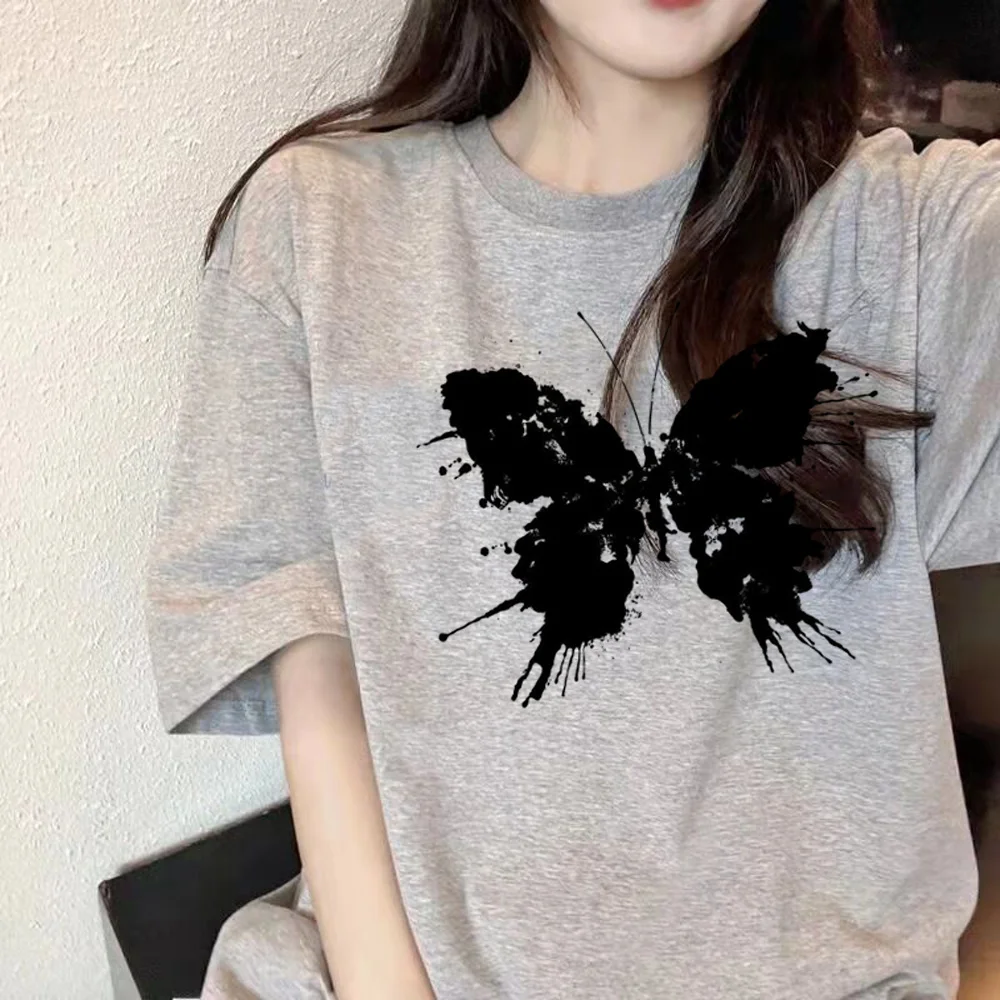 

y2k top print t-shirts women Y2K summer comic tshirt girl harajuku streetwear 2000s clothing