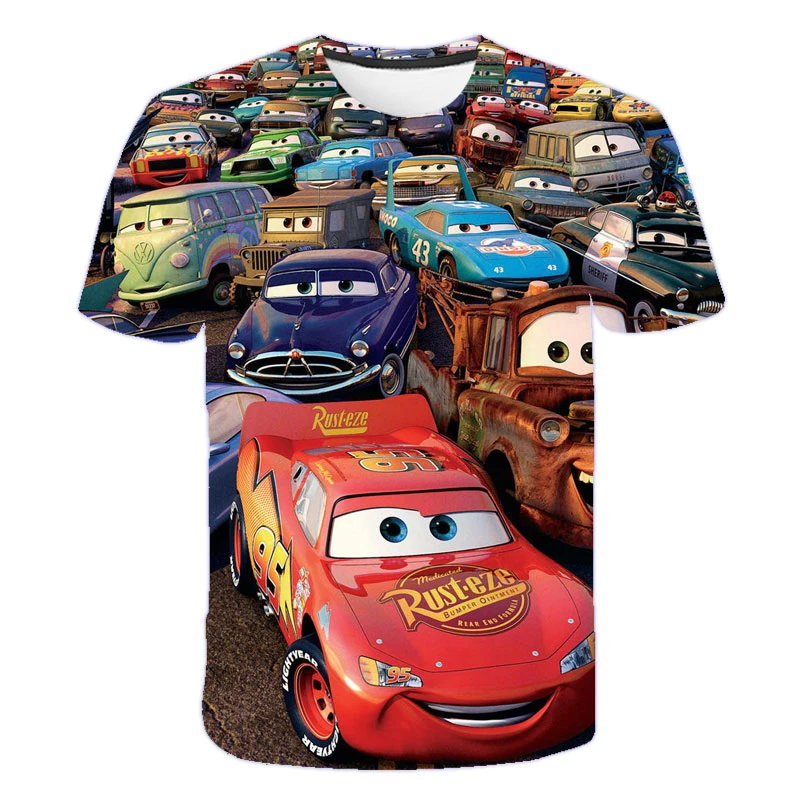 

Летняя одежда Pixar «Тачки», детская быстросохнущая футболка с короткими рукавами и цифрами, детская одежда с принтом из мультфильмов для мал...