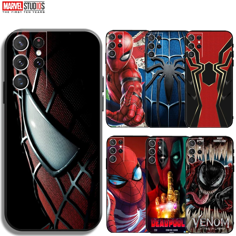

Venom Spiderman Deadpool Phone Case For Samsung Galaxy S21 Ultra 5G Bumper Funda Coque Carcasa Black Ultra-Thin