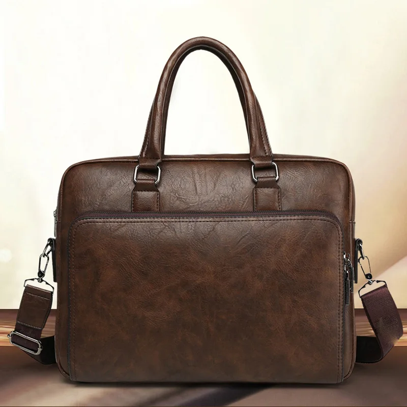 

Laptop Office Men Business 14 For Leather High Bag Bags Bags For Quality Handbags Shoulder Travel Inch Man Briefcases
