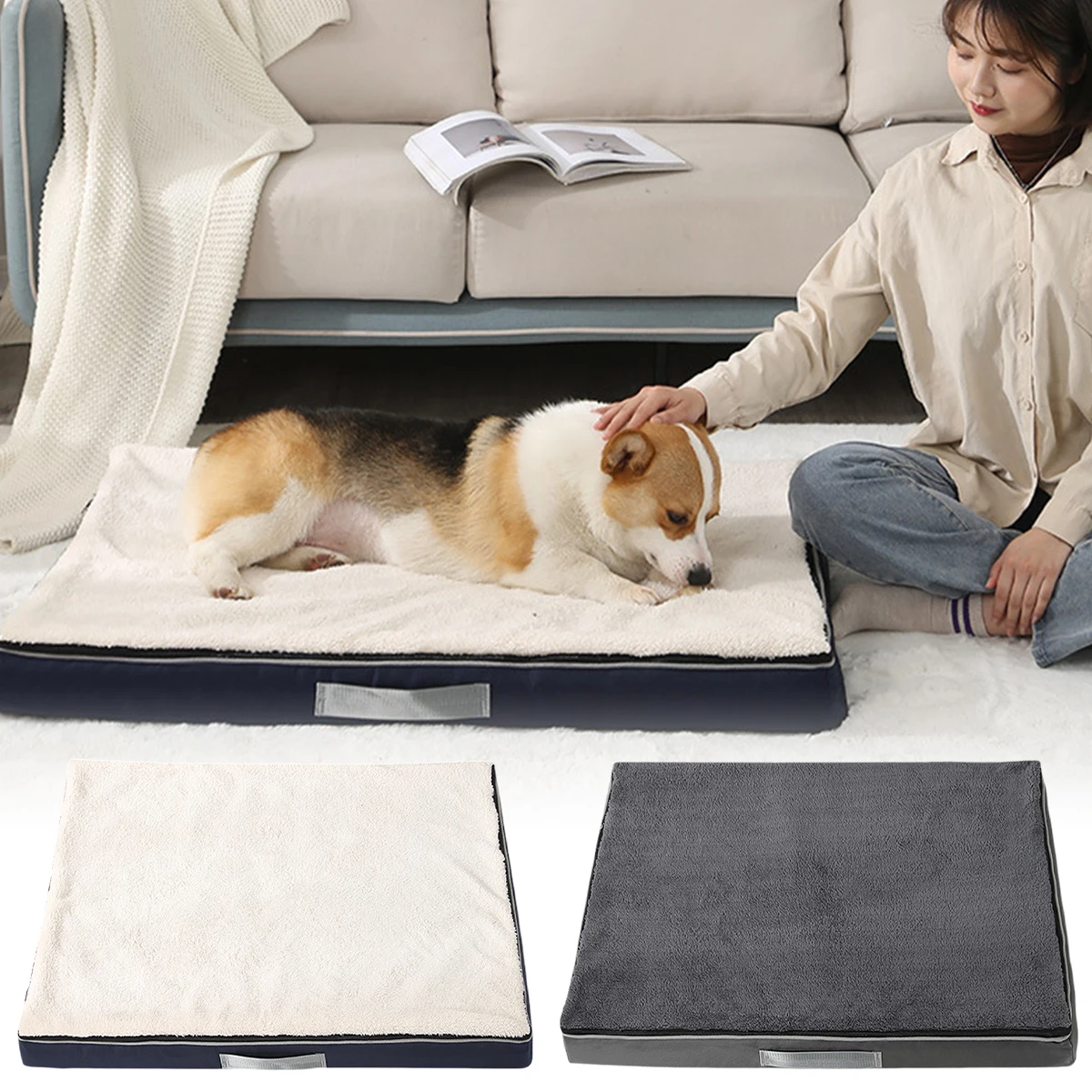 

Моющийся коврик для домашних животных, удобный коврик для собак, подстилка для маленьких, средних и больших собак, кошек, кровать для домашн...