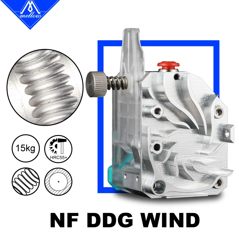 Mellow левый NF-DDG-WIND биметаллический двойной привод V6 DDG экструдер для Ender 3 Reprap Mk8 I3 ANET