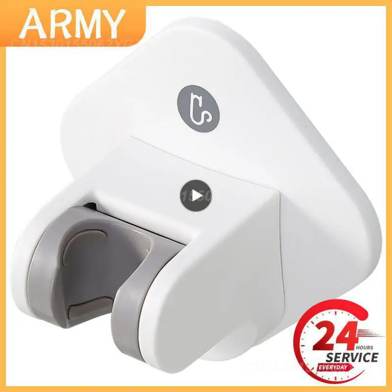 

Bracket Plastic Adjustable Bathroom Hook Useful Drill-free Punch-free Stand Bracket Wall Suction Type Shower Holder White Modern