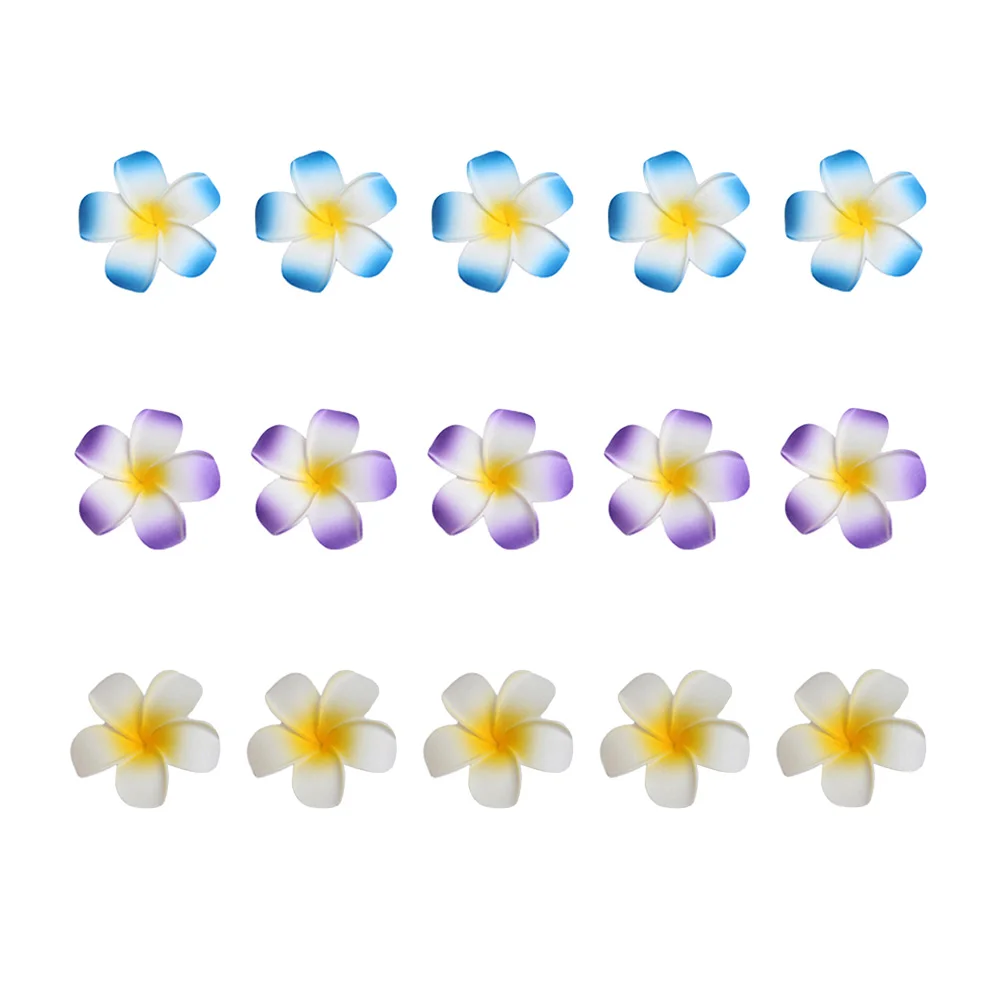 15 шт. гавайские украшения заколки для волос с цветами цветы плюмерии аксессуаров